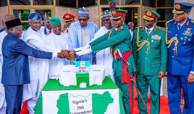 President Muhammadu Buhari Participated At Nigeria’s 59Th Independence Anniversary, At The  Presidential Villa, Abuja, On Tuesday