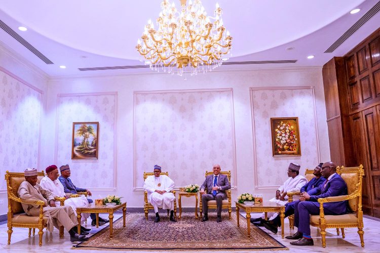 Photos: President Buhari arrives Egypt ahead of the ASWAN Forum on Peace and Sustainable Development in Africa on 10th Dec 2019