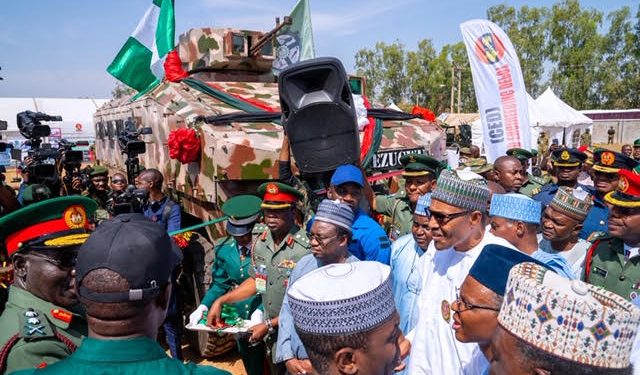 Buhari unveils more indigenous military vehicles, salutes gallant efforts in routing terrorists