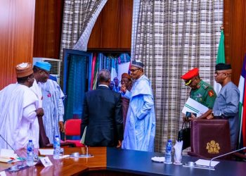 Photo News: President Buhari meets with APC Governors in State House, Abuja, on Thursday