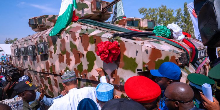Photo News: Buhari unveils first indigenous MRAP, other military vehicles