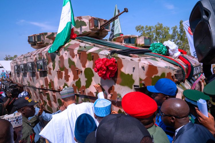 Photo News: Buhari unveils first indigenous MRAP, other military vehicles
