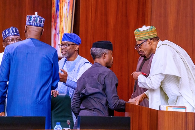 Photos: President Buhari Swears-In National Assembly Service Commission Members in State House on 26th Feb 2020