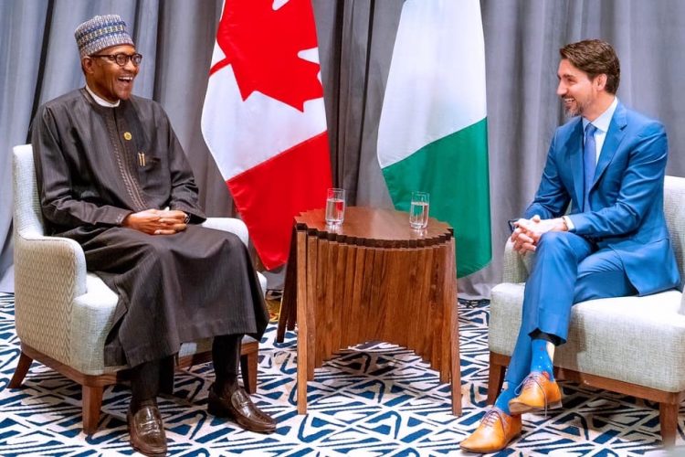 Photos: President Buhari in a Bilateral Meeting with Canadian PM Justin Trudeau, in Addis Ababa