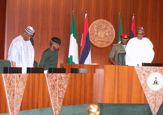 President Buhari presides over FEC meeting, on Wednesday