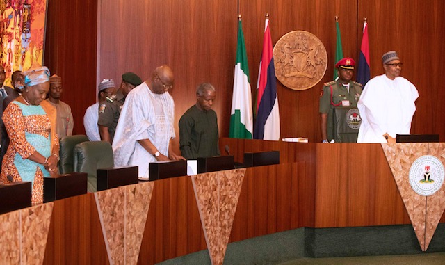 President Buhari presides over FEC meeting, on Wednesday