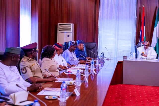 Photos: President Buhari Officially presents to the Public, The Nigeria Visa Policy (NVP) 2020 in State House on 4th Feb 2020