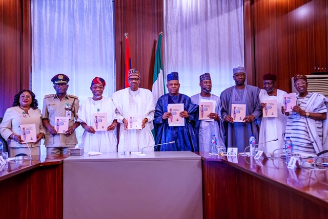Photos: President Buhari Officially presents to the Public, The Nigeria Visa Policy (NVP) 2020 in State House on 4th Feb 2020