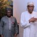 Buhari felicitates with State Chief of Protocol, Ambassador Lawal Kazaure, at 60