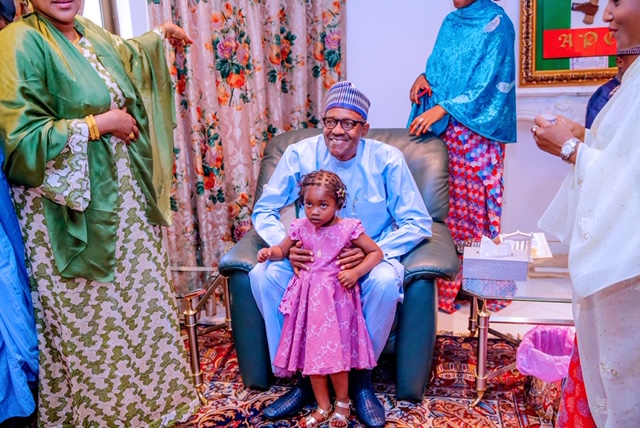 CHILDREN’S DAY SPECIAL: File photos of President Muhammadu Buhari with Nigerian children