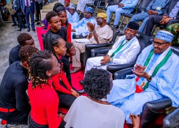 CHILDREN’S DAY SPECIAL: File photos of President Muhammadu Buhari with Nigerian children