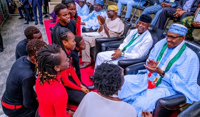 CHILDREN’S DAY SPECIAL: File photos of President Muhammadu Buhari with Nigerian children