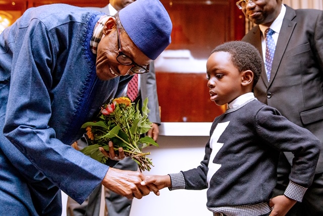 CHILDREN’S DAY SPECIAL: File photos of President Muhammadu Buhari with Nigerian children