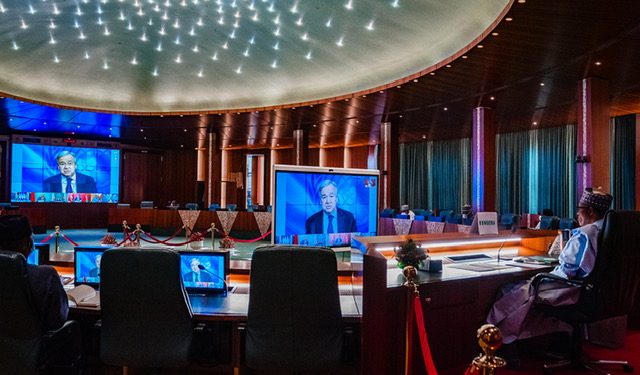 COVID-19: Buhari, UN chief, others participate in Non-Aligned Movement teleconference summit