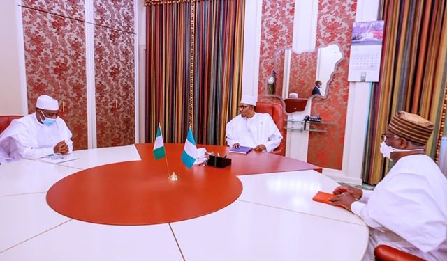 Photo: Tambuwal briefs Buhari
