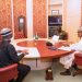 President Buhari receives briefing from Lt-Gen Buratai