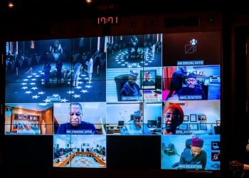 President Buhari presides over a virtual FEC meeting, on Wednesday