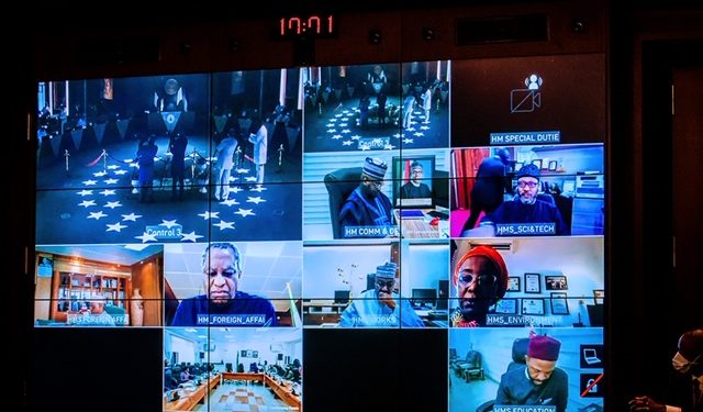 President Buhari presides over a virtual FEC meeting, on Wednesday