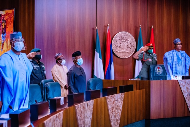 President Buhari presides over a virtual FEC meeting, on Wednesday