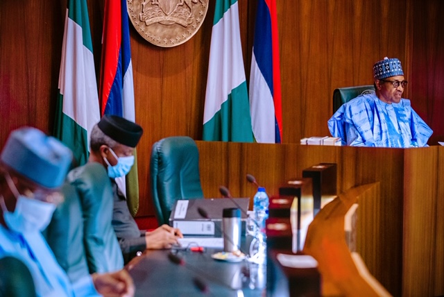 President Buhari presides over a virtual FEC meeting, on Wednesday
