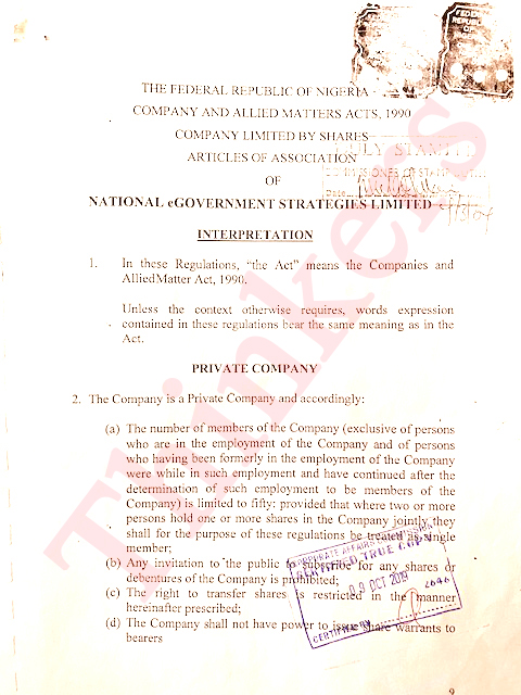 How Interior Ministry paid N1.1 billion to fraudulently registered ‘National eGovernment Strategies Limited’