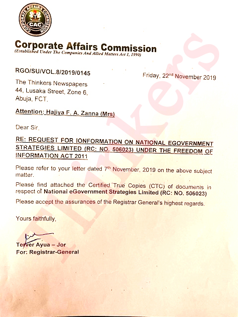 How Interior Ministry paid N1.1 billion to fraudulently registered ‘National eGovernment Strategies Limited’
