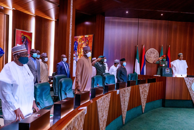 President Buhari signs reviewed 2020 Appropriation Bill, at the State House, on Friday