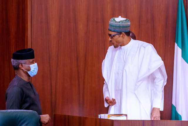 President Buhari signs reviewed 2020 Appropriation Bill, at the State House, on Friday