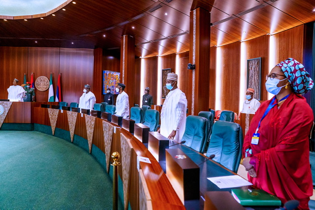 President Buhari signs reviewed 2020 Appropriation Bill, at the State House, on Friday