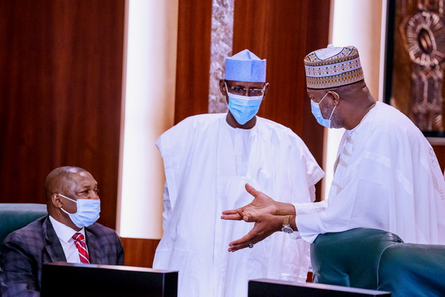 President Buhari presides over virtual FEC meeting, at the State House, on Wednesday