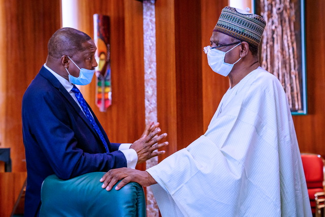 President Buhari presides over a Virtual FEC meeting in State House on 8th July 2020