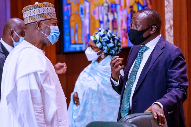 President Buhari presides over virtual FEC meeting, at the State House, on Wednesday