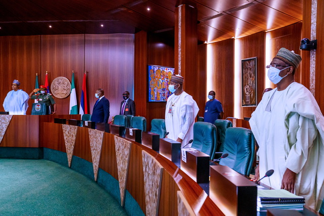 President Buhari presides over a Virtual FEC meeting in State House on 8th July 2020