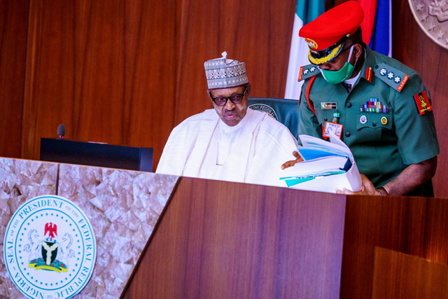 President Buhari presides over virtual FEC meeting, at the State House, on Wednesday