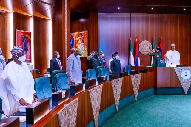 President Buhari presides over virtual FEC meeting, at the State House, on Wednesday