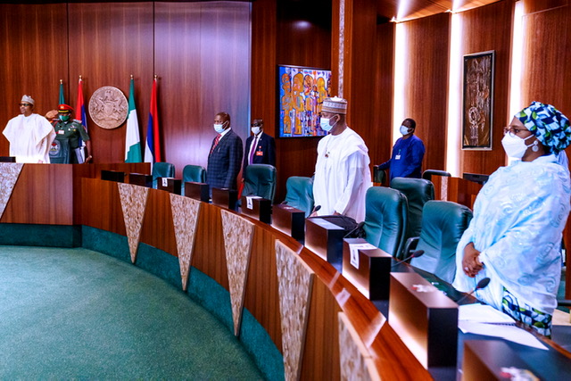 President Buhari presides over virtual FEC meeting, at the State House, on Wednesday