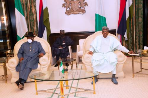 Buhari receives updates on Mali situation from ECOWAS special envoy, ex-president Goodluck Jonathan