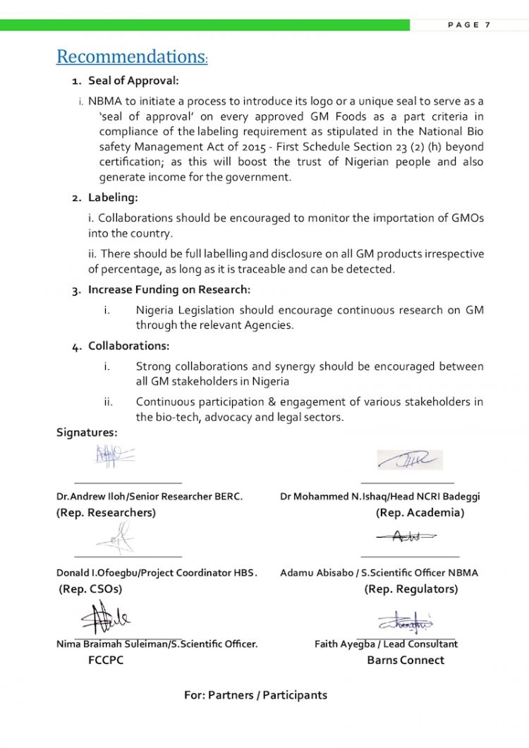 Barns Connect Policy Dialogue on Genetically Modified Crops