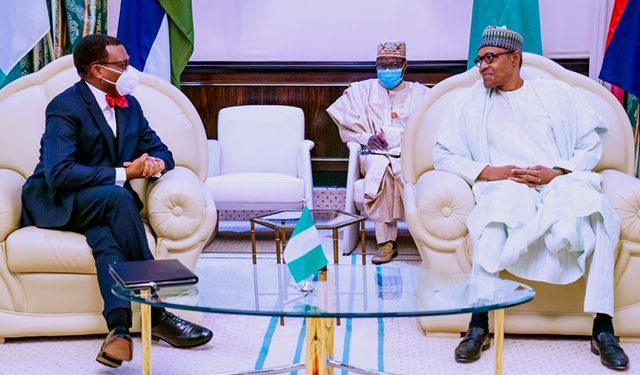 Buhari meets AfDB president. Akinwumi Adesina. says nothing ‘succeeds like success’