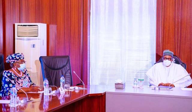 We’ll push until you win, Buhari tells Okonjo-Iweala