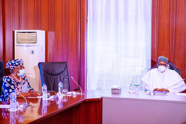 We’ll push until you win, Buhari tells Okonjo-Iweala