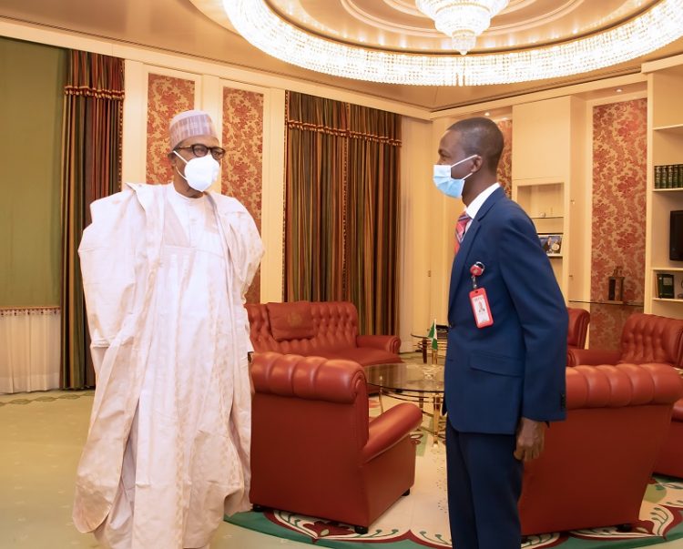 President Buhari receives new EFCC chairman, Bawa