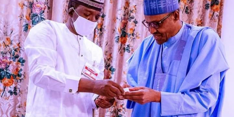 Buhari welcomes Gov Matawalle into APC, says party’s performance makes it more popular