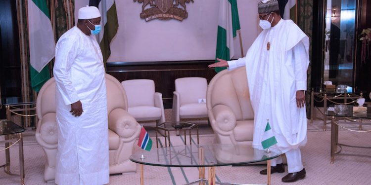 Buhari felicitates with Gambian president, Adama Barrow, on reelection