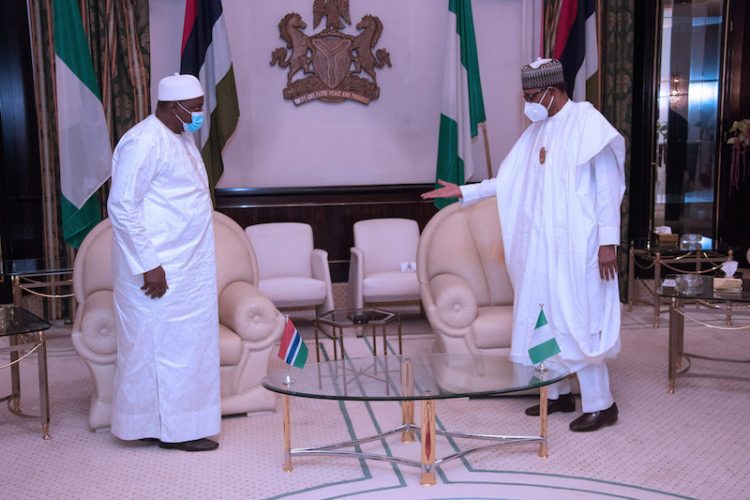 Buhari felicitates with Gambian president, Adama Barrow, on reelection