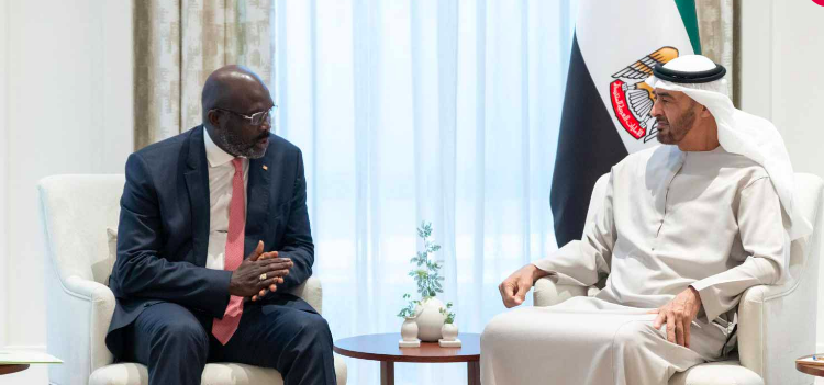 UAE President Mohamed bin Zayed receives president of Liberia