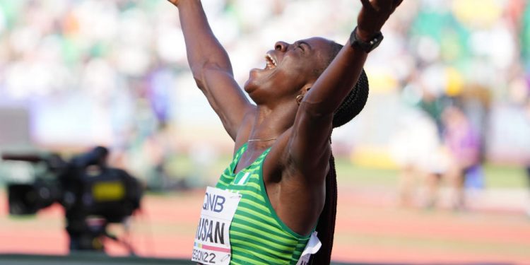Buhari celebrates track superstar, Amusa, for winning gold at World Athletes Championship 2022