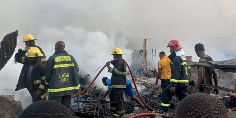 Buhari commiserates with victims of Lagos Auto-spare Parts Market fire