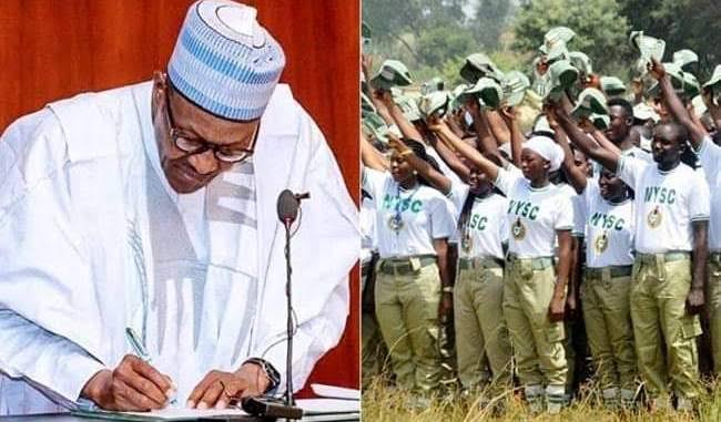 Buhari grants 65 ex-Corps members automatic employment, lists achievements of NYSC at 50