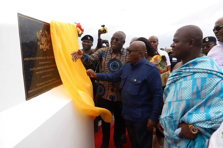 Ghana’s President Akufo-Addo commissions $6.6 million Ashaiman, Bankuman sewerage, treatment plants